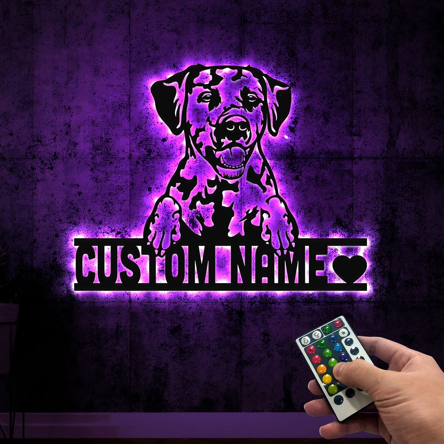 Custom Dalmatian Metal Wall with Led Light, Dalmatian Lover Gift, Dalmatian Decor, Dalmatian Metal Sign, Dog Welcome Sign, Dog Owner Gift