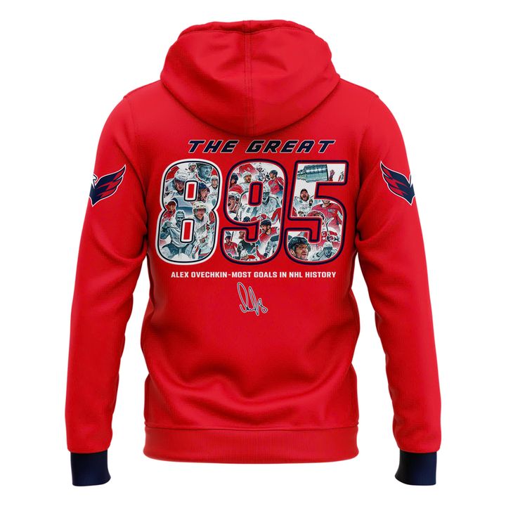 Alexander Ovechkin Washington Capitals Hoodie - Washington Capitals 895 Red Hoodie