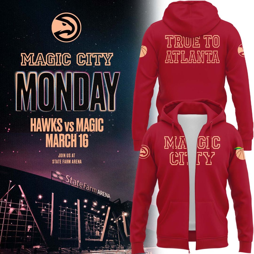 Atlanta Hawks 2026 Magic City True To Atlanta Zip Hoodie - True To Atlanta Red Zip Hoodie