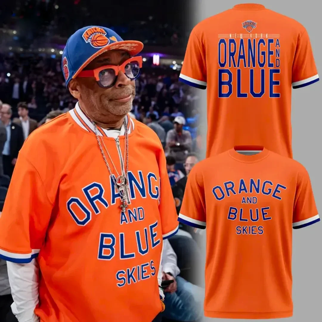 New York Knicks Orange & Blue Skies Special Edition Tshirt | IV43