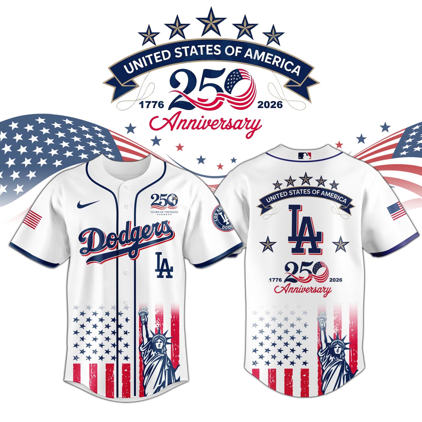 Los Angeles Dodgers special America’s 250th Anniversary Limited Edition Jersey