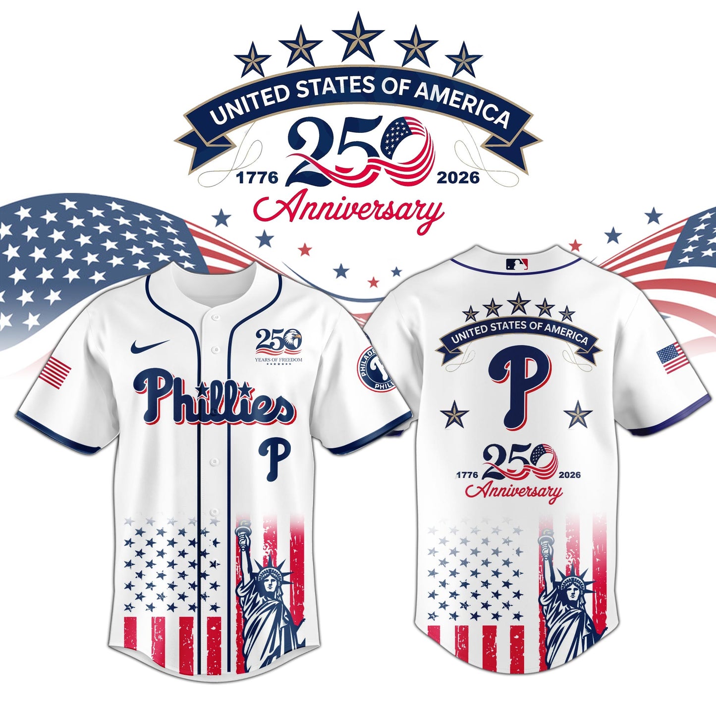 Philadelphia Phillies special America’s 250th Anniversary Limited Edition Jersey
