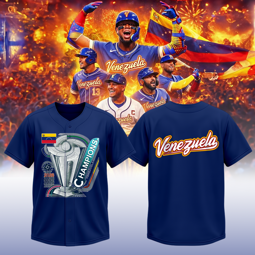 The Best Baseball In The World - Venezuela Baseball 2026 World Baseball Classic Jersey Blue