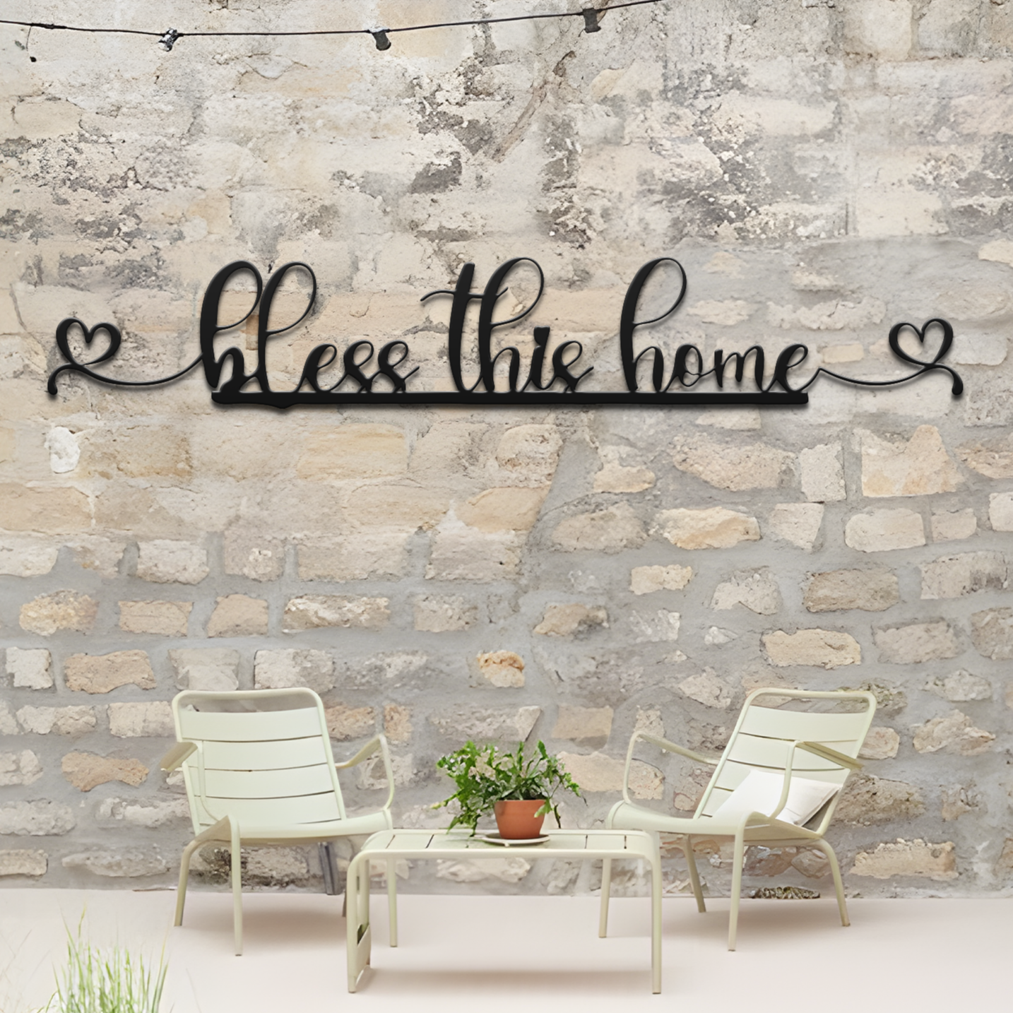 Bless This Home Metal Decor, Large Bless Our Home Sign, Housewarming Gift, New Home Gift, Wall Hanging Metal Art, Bless This Home Wall Art
