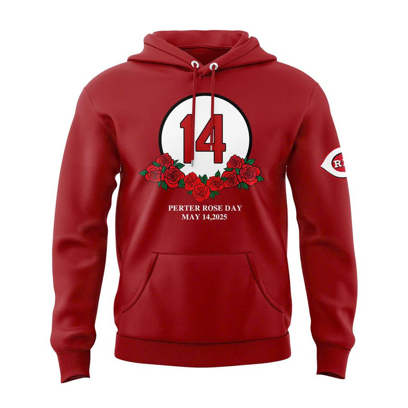 Cincinnati Reds Baseball Hoodie For 2025 Pete Rose Day