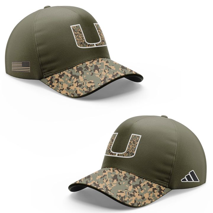 Camo Miami Hurricanes Honor & Support Premier Strategy Hoodie