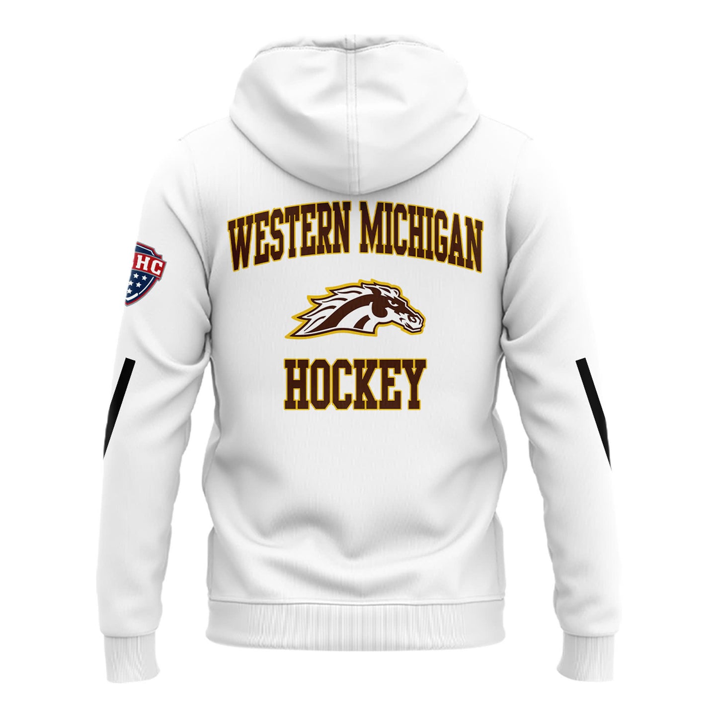Western Michigan University Broncos Special New National Mens Hockey Champions White Zip Hoodie
