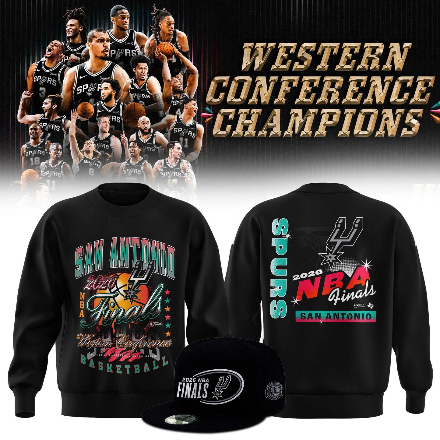 San Antonio Spurs - 2026 Western Conference Champions Sweater | XF22