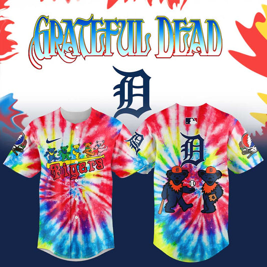Detroit Tigers Grateful Dead Night Jersey