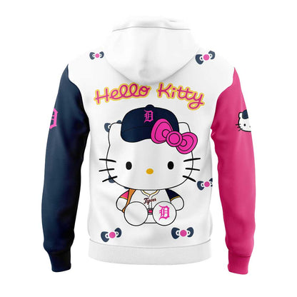 Detroit Tigers Hello Kitty Night Game Pink Hoodie