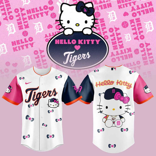Detroit Tigers Hello Kitty Night Game Pink Jersey