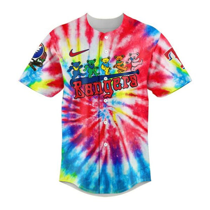 Texas Rangers Grateful Dead Night Jersey Colorful 2025 Season