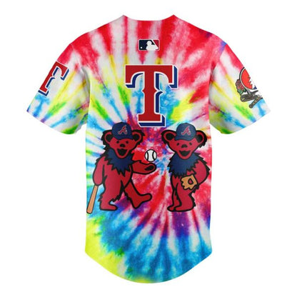 Texas Rangers Grateful Dead Night Jersey Colorful 2025 Season