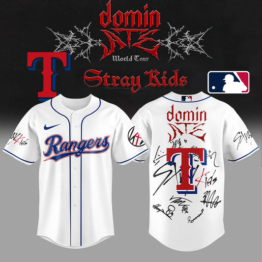 Texas Rangers x Stray Kids Word tour 2025 Jersey
