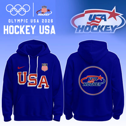 USA 2026 Olympic Hockey Hoodie Limited Edition Blue