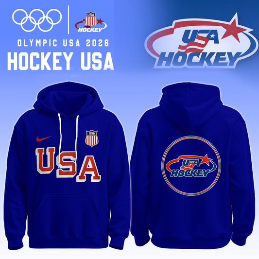 USA 2026 Olympic Hockey Hoodie Limited Edition Blue