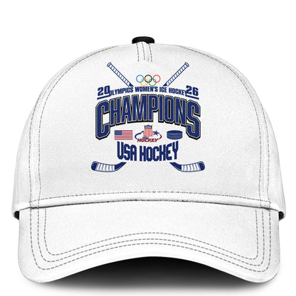 Team USA 2026 Olympic Women’s Ice Hockey Champions Hoodie Limited Edition White
