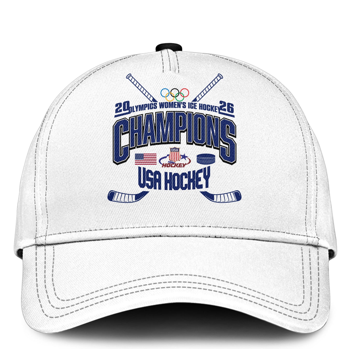 Team USA 2026 Olympic Women’s Ice Hockey Champions T-Shirt Limited Edition White