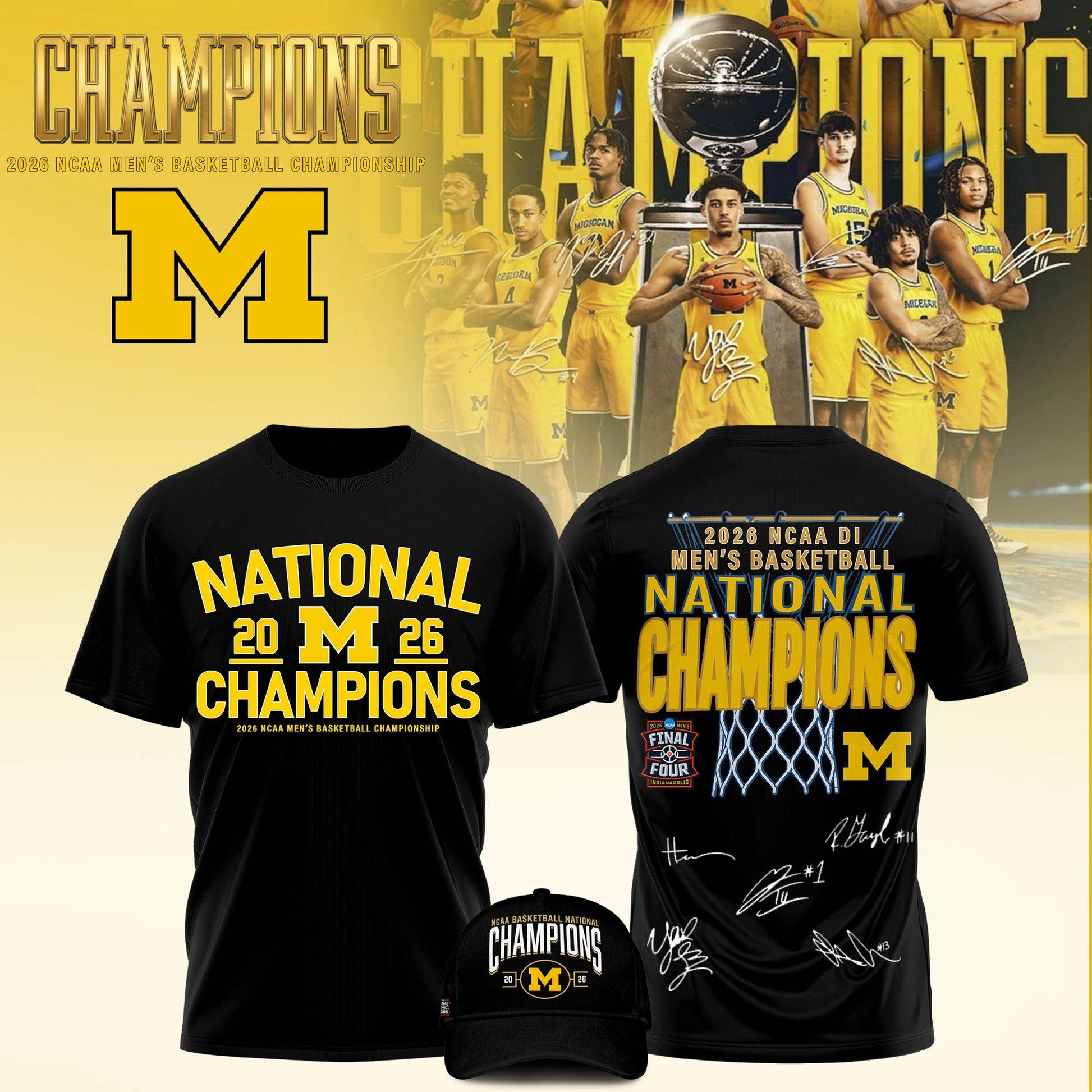 NCAA Basketball x Michigan Champions 2026 Limited Edition T-Shirt