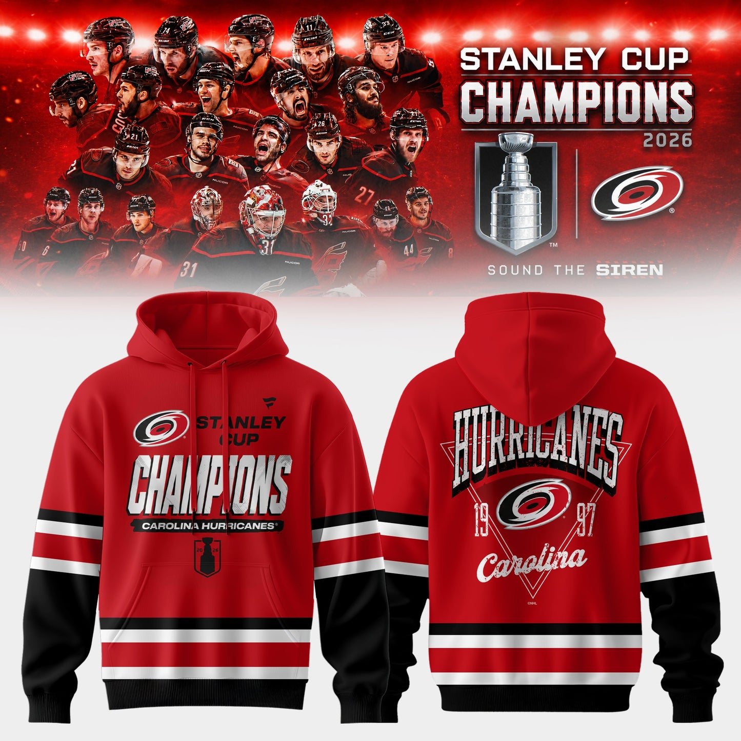 Carolina Hurricanes 2026 Stanley Cup Champions Hoodie | CD32