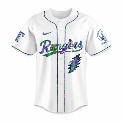 Texas Rangers Grateful Dead Night Jersey Simple 2025 Season