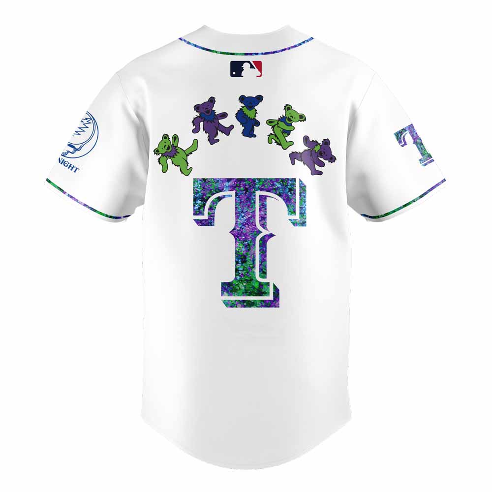 Texas Rangers Grateful Dead Night Jersey Simple 2025 Season