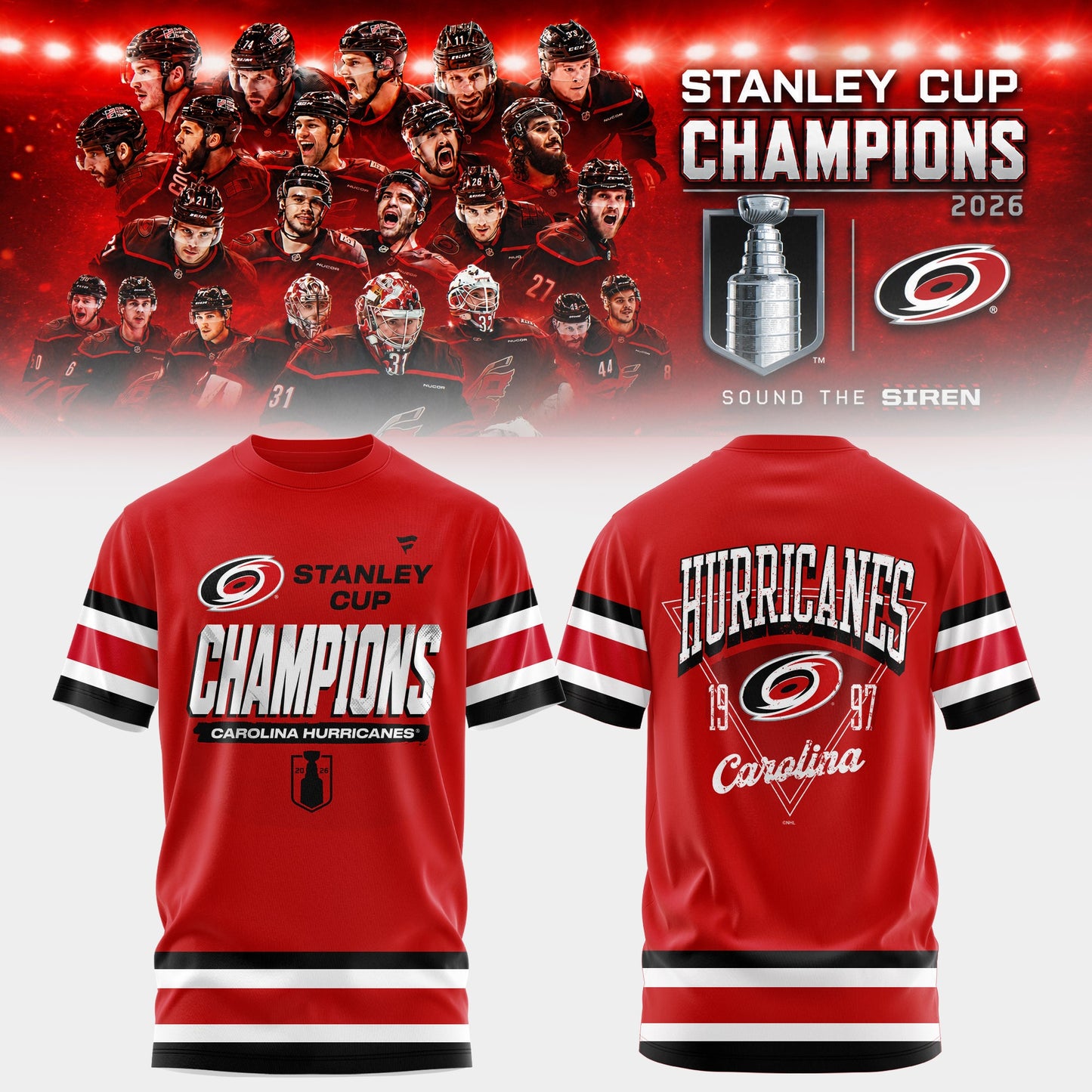 Carolina Hurricanes 2026 Stanley Cup Champions T-Shirt | OI81