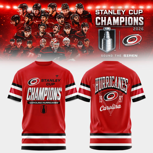 Carolina Hurricanes 2026 Stanley Cup Champions T-Shirt | OI81