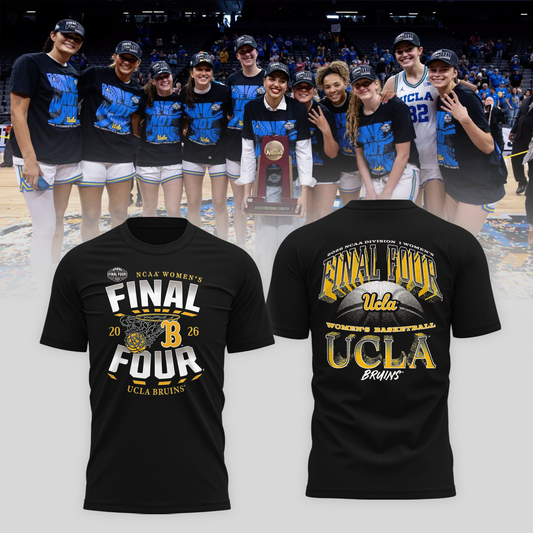 UCLA 2026 Women Basketball Five Four Champion T-Shirt Black Ver 04