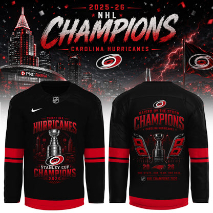 Carolina Hurricanes 2026 Stanley Cup Champions Hockey Jersey | DM41