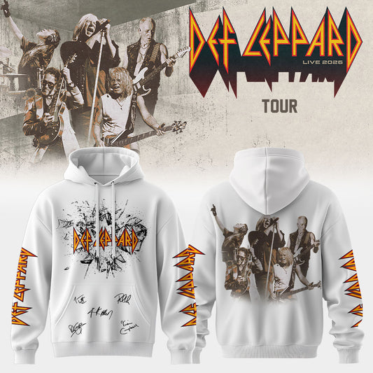 Def Leppard Live 2026 Limited Edition Signature Hoodie - Limited Release Collectible