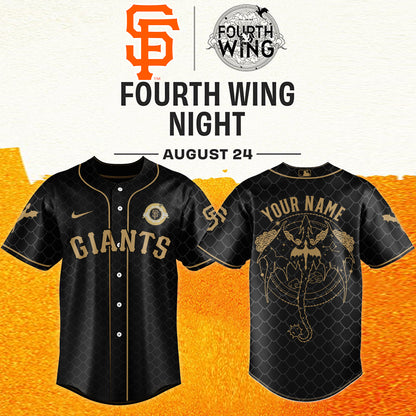 MLB ALL TEAMS x Fourth Wing Night Jersey (Custom Name) | QO61