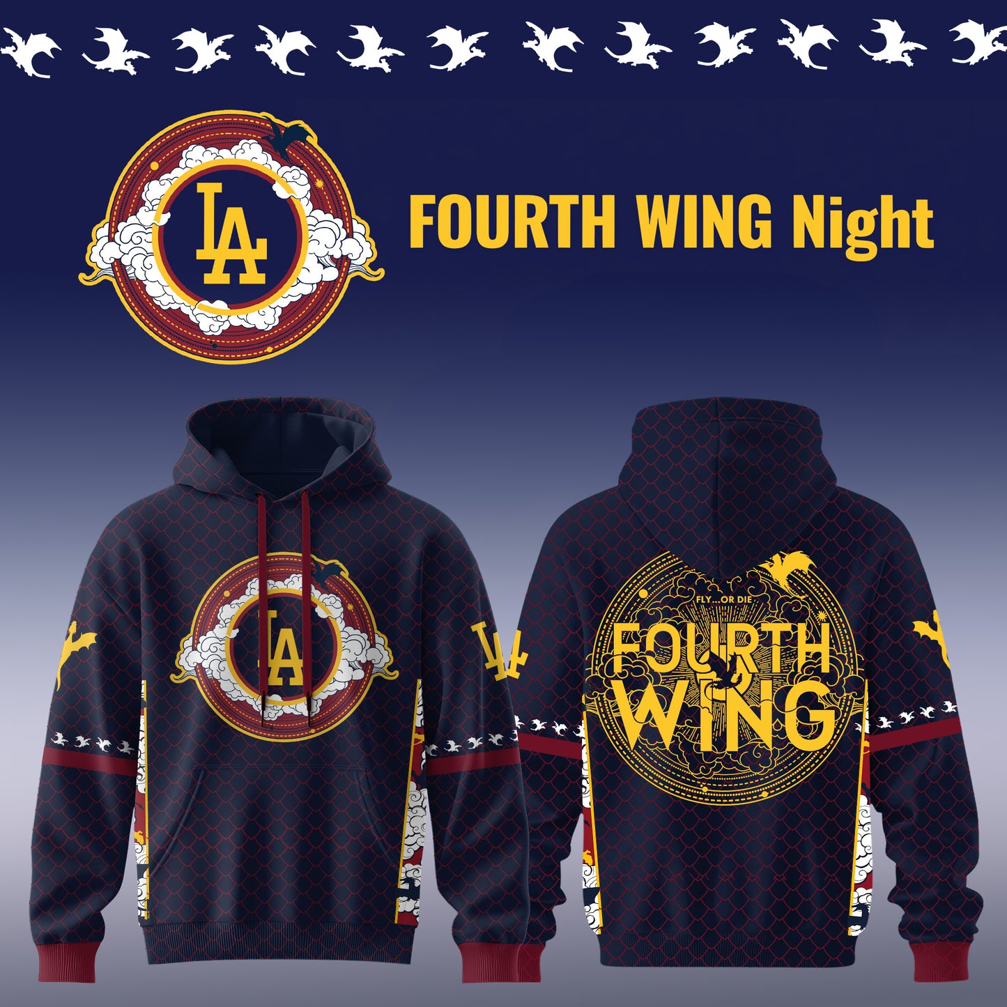MLB ALL TEAMS x Fourth Wing Night Hoodie | WA59