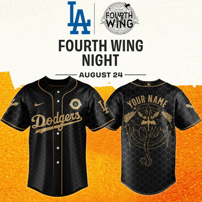 MLB ALL TEAMS x Fourth Wing Night Jersey (Custom Name) | QO61