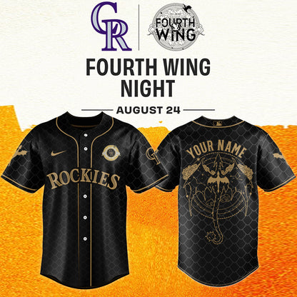 MLB ALL TEAMS x Fourth Wing Night Jersey (Custom Name) | QO61