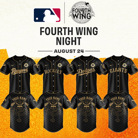 MLB ALL TEAMS x Fourth Wing Night Jersey (Custom Name) | QO61