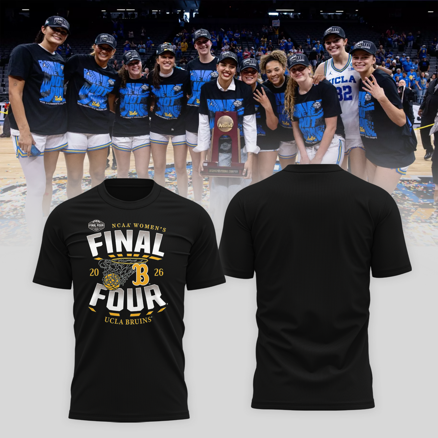 UCLA 2026 Women Basketball Five Four Champion T-Shirt Black Ver 08