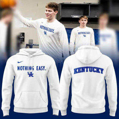 Kentucky Wildcats Men's Basketball Nothing Easy Uniform Hoodie