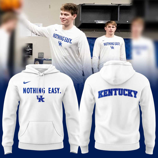 Kentucky Wildcats Men's Basketball Nothing Easy Uniform Hoodie