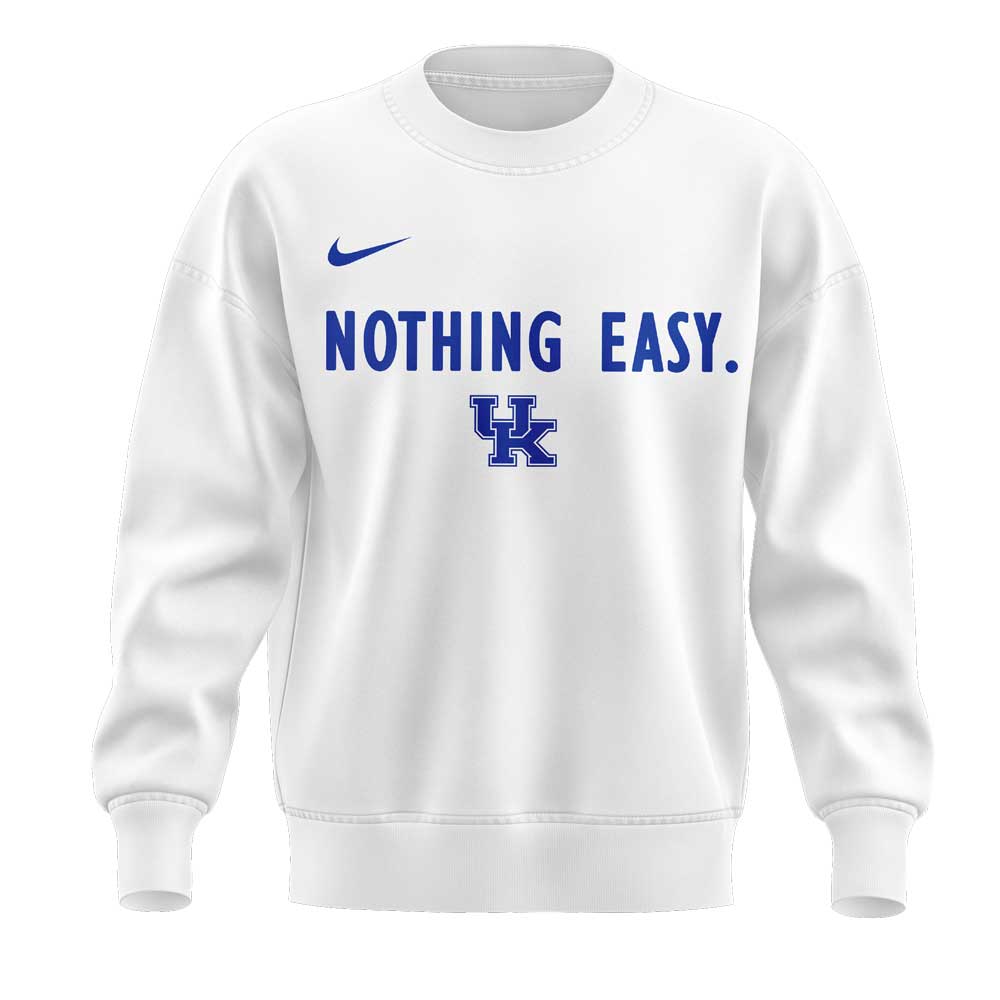 Kentucky Wildcats Men's Basketball Nothing Easy Uniform V2 Sweatshirt
