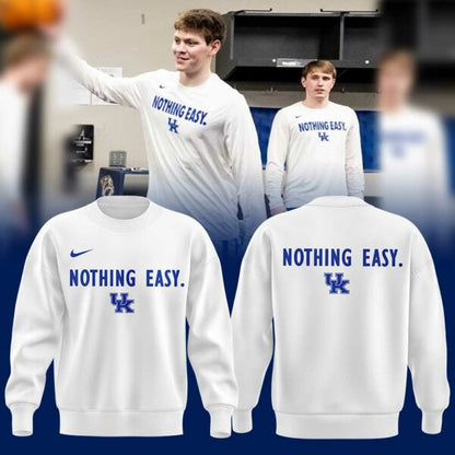 Kentucky Wildcats Men's Basketball Nothing Easy Uniform V2 Sweatshirt