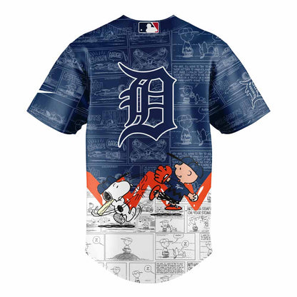 Detroit Tigers 75th Anniversary of Peanuts Baseball Jersey