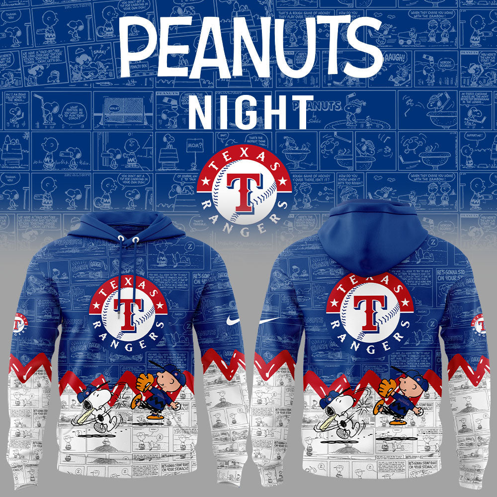 Texas Rangers 75th Anniversary of Peanuts Hoodie