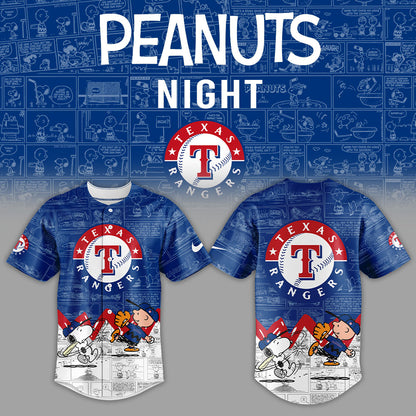 Texas Rangers 75th Anniversary of Peanuts Jersey