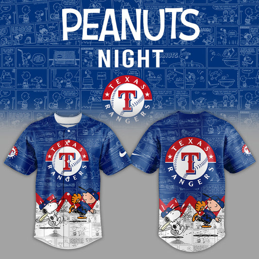 Texas Rangers 75th Anniversary of Peanuts Jersey