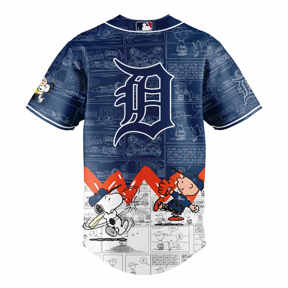Detroit Tigers 75th Anniversary of Peanuts Baseball Jersey