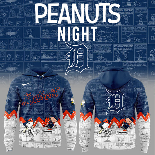 Detroit Tigers 75th Anniversary of Peanuts Hoodie V3