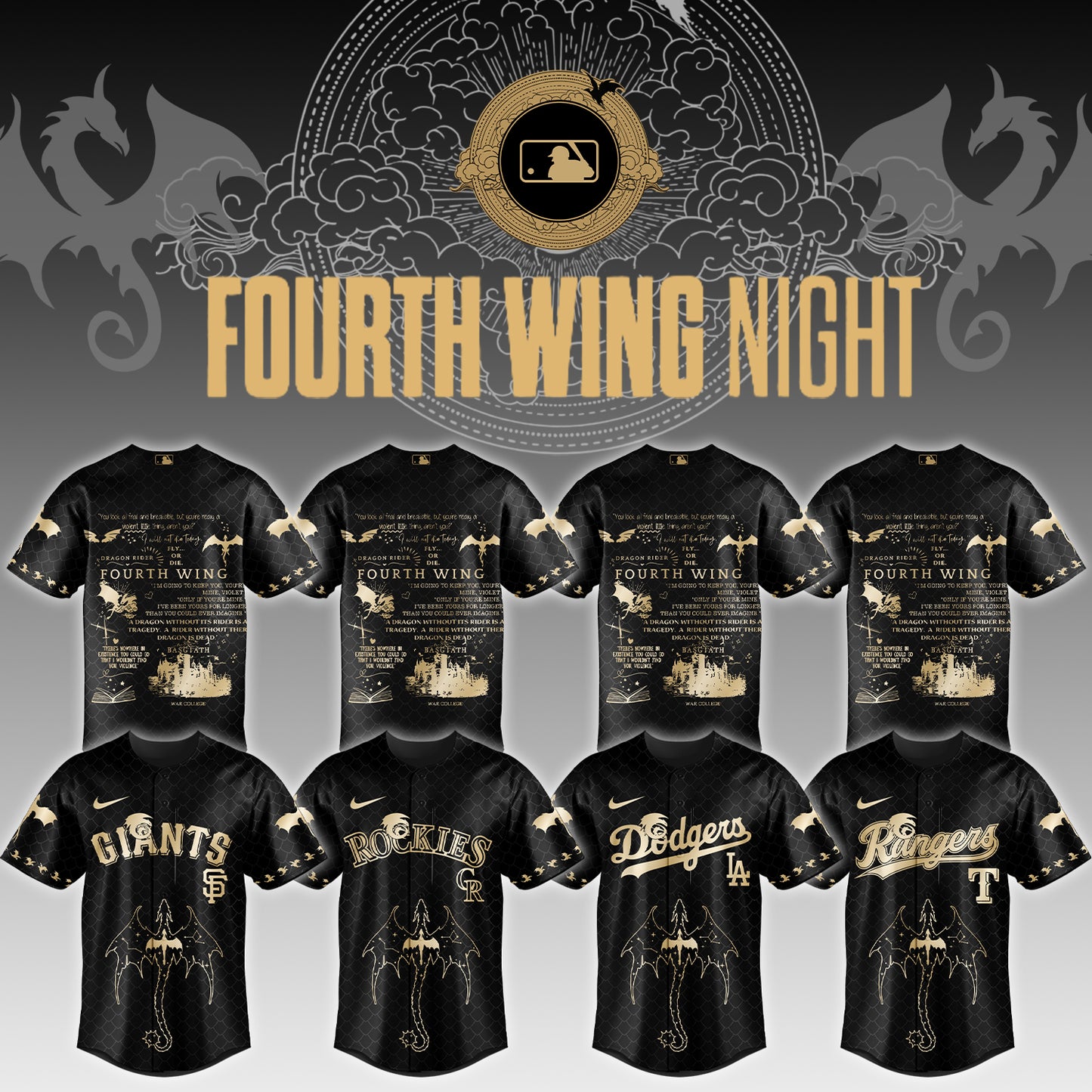 MLB ALL TEAMS x Fourth Wing Night Jersey | VJ88