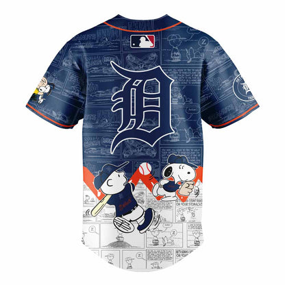 Detroit Tigers 75th Anniversary of Peanuts Baseball Jersey