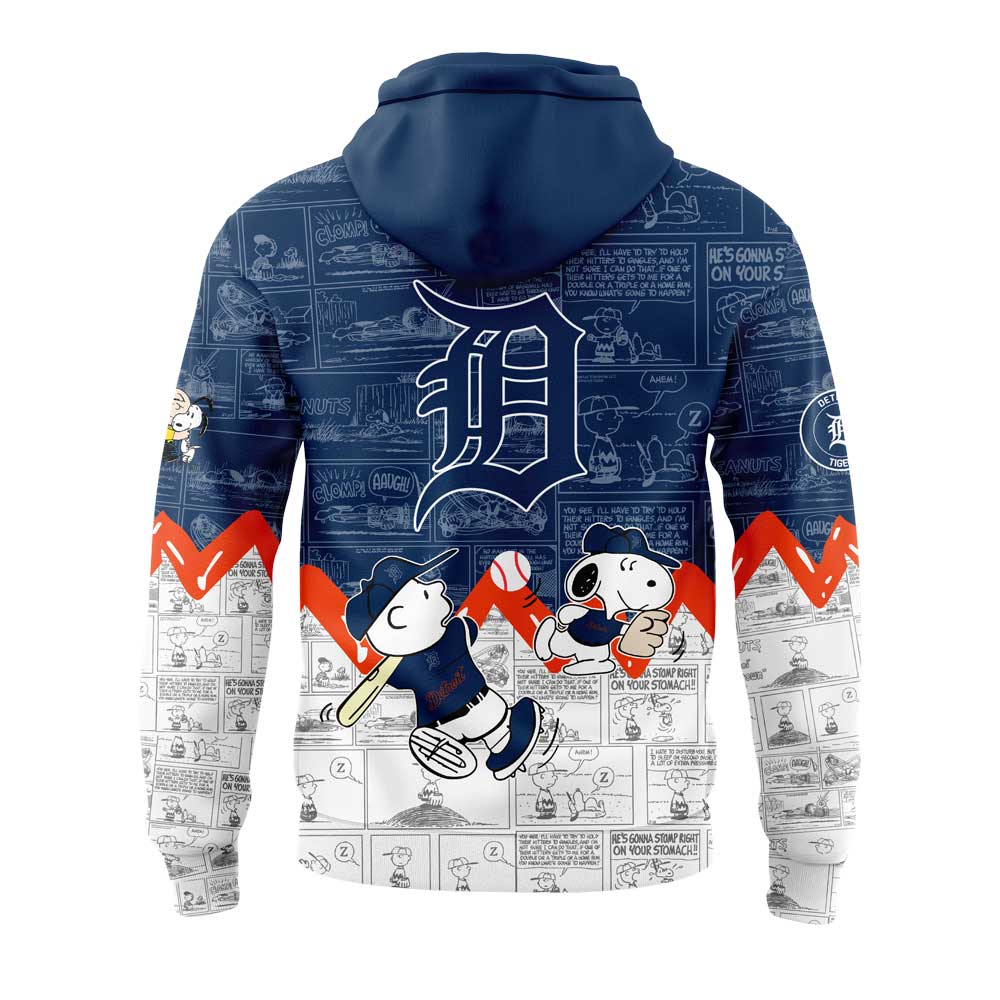 Detroit Tigers 75th Anniversary of Peanuts V3 Hoodie